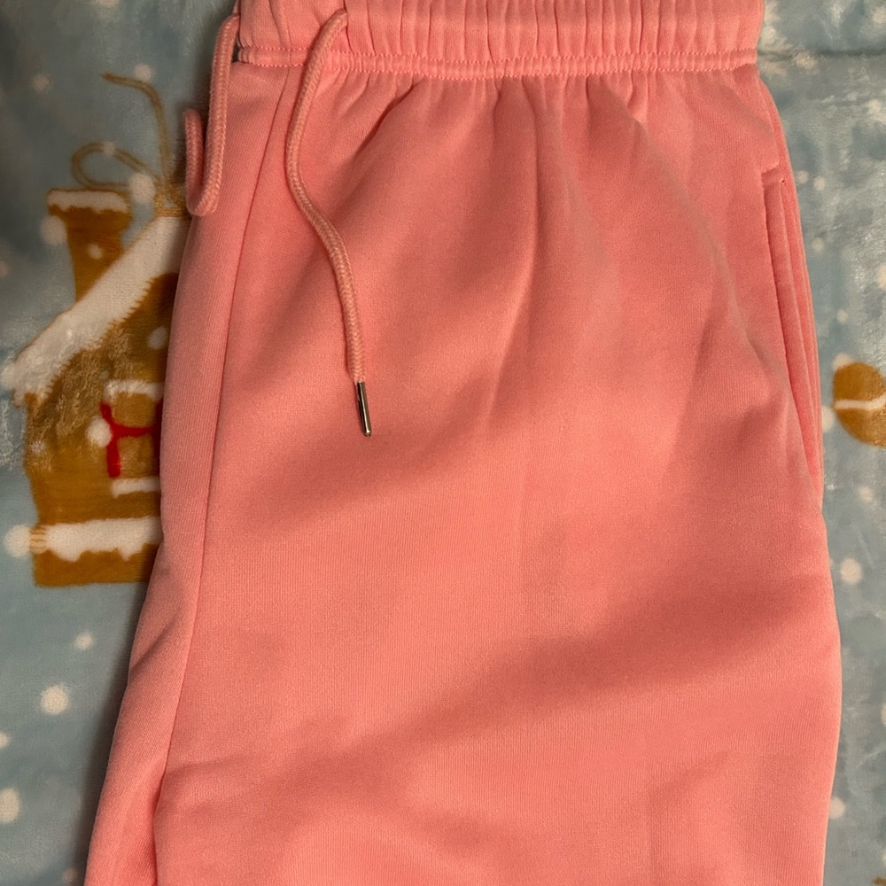 Pink wide leg sweatpants